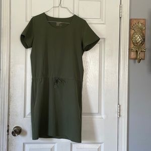 mondetta performance luxury army military green exercise workout modest dress XS